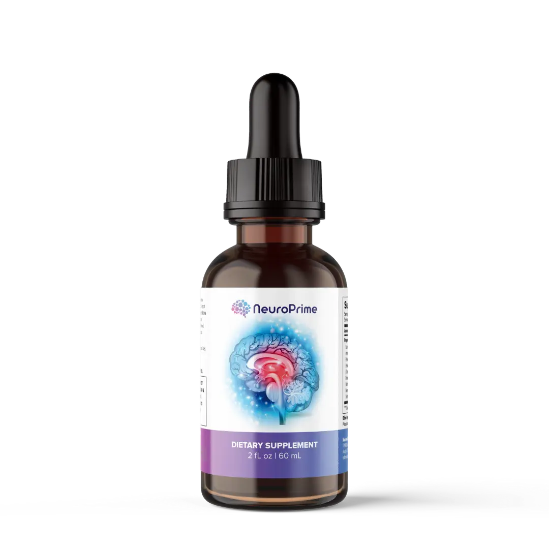NeuroPrime supplement bottle for brain health and memory support